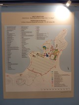 Historische Karte von Milet, Museum von Milet, Milet, Türkei, 08.09.2025. Foto: Sergej Perelman